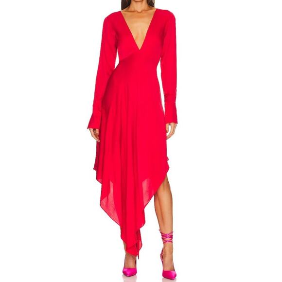 Revolve - L'Academie - Leda Maxi Dress in Red - Picture 1 of 5